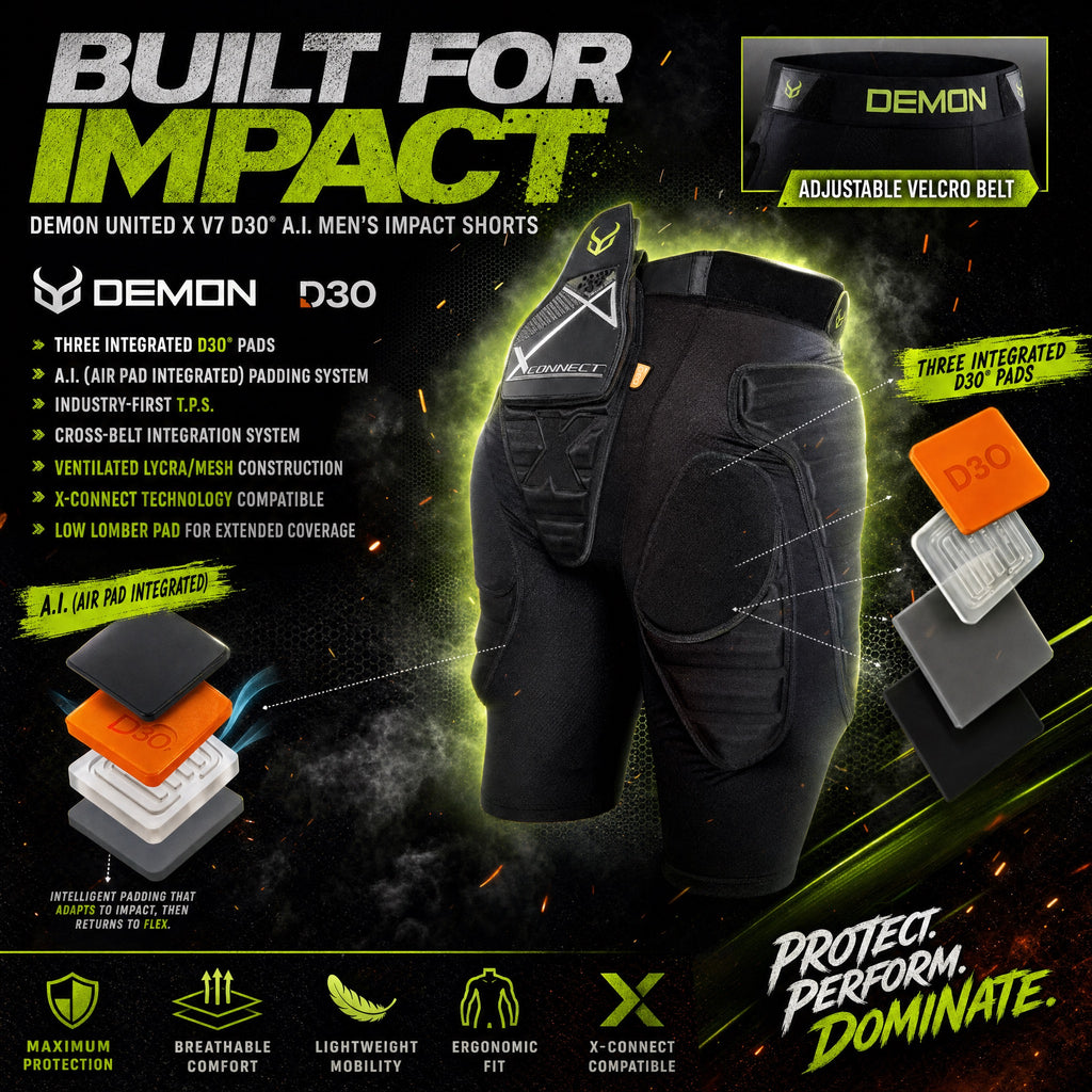 Demon United X V7 D3O® A.I. Men's Impact Shorts | Snowboard