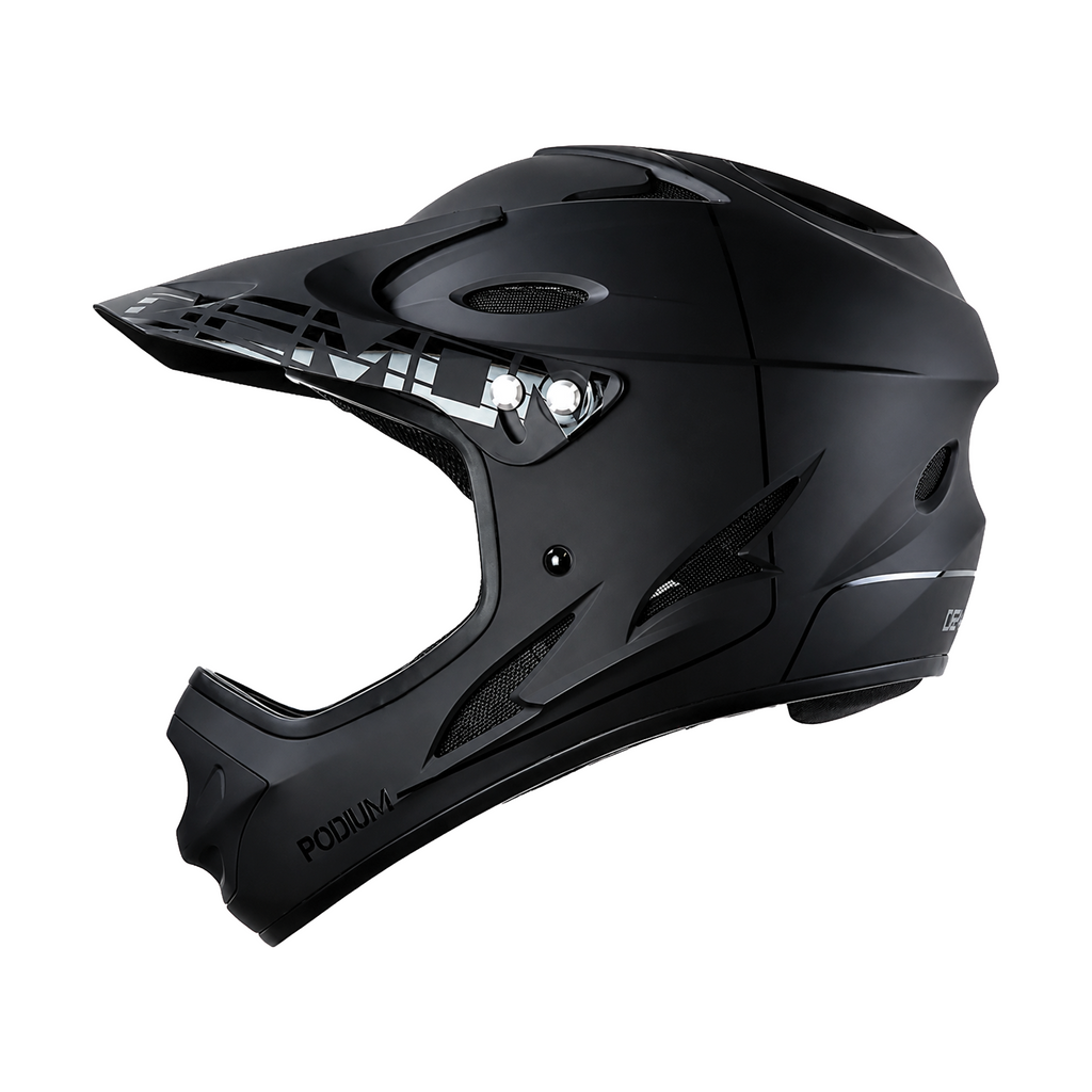 Demon Podium Full Face MTB Helmet – Black/Black