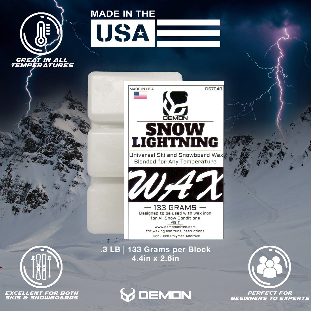 Demon Podium Ski Snowboard Tune Kit with Iron and Premium Universal Wax Kit