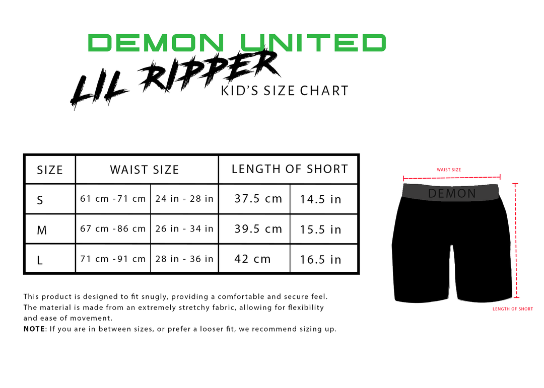 Demon Lil' Ripper Kids Padded Shorts