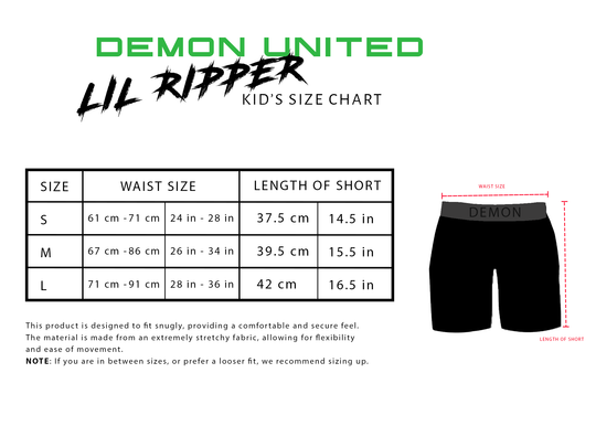 Demon Lil' Ripper Kids Padded Shorts