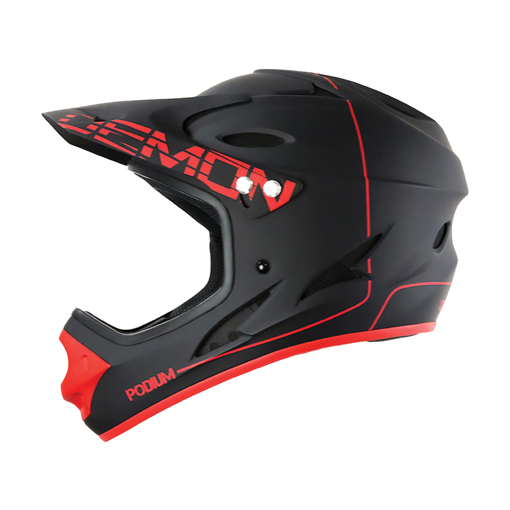 Demon Podium Full Face MTB Helmet – Black/Red