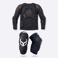 Demon United Suit Up & Send It bundle — X V7 D3O impact top with Hyper X V7 D3O knee pads on white
