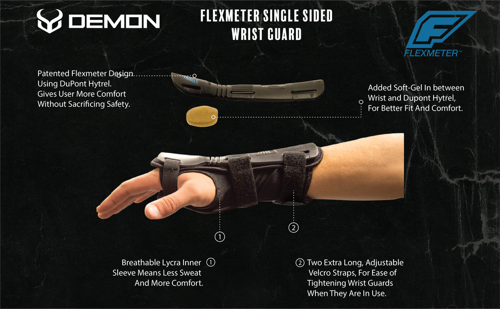 Demon Flexmeter Wrist Guard Single Sided-Sold as a Pair