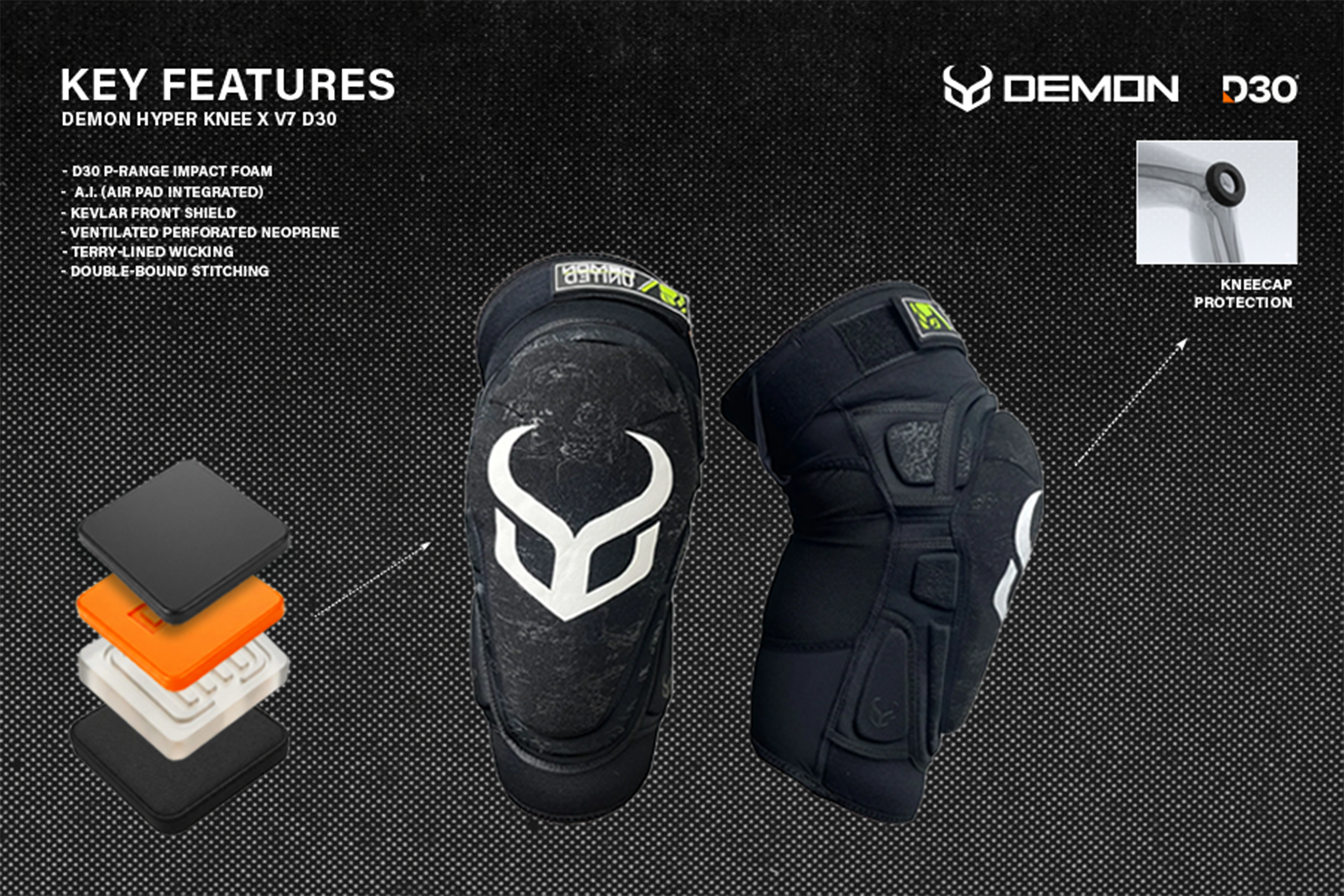 Demon United Hyper X V7 Knee Pads - Thumbnail 5