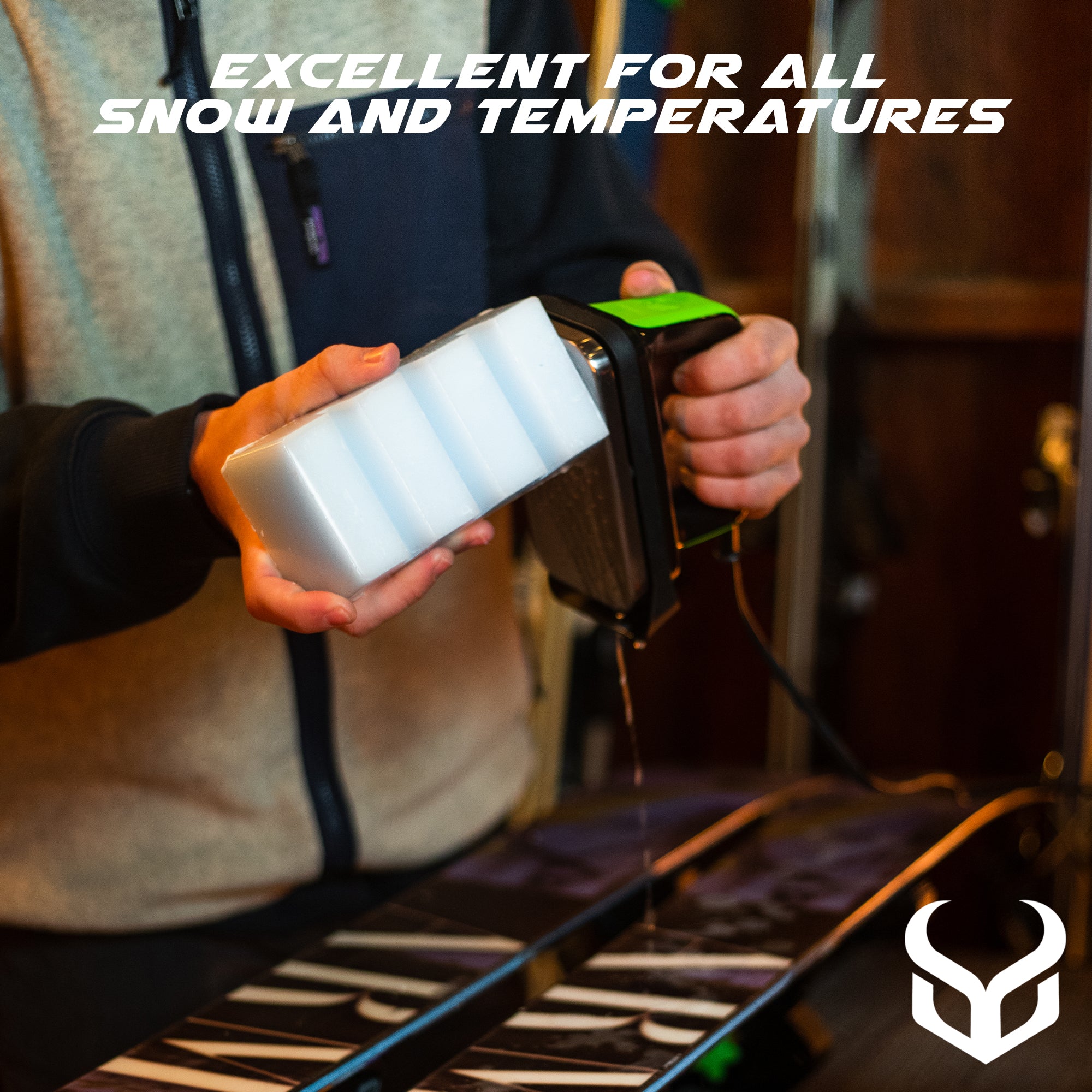 Demon Hyper Ski and Snowboard Wax -Universal Blend for Any Season and Snow Conditions- 1.06 LB/ 480 gm Block- Made in USA-