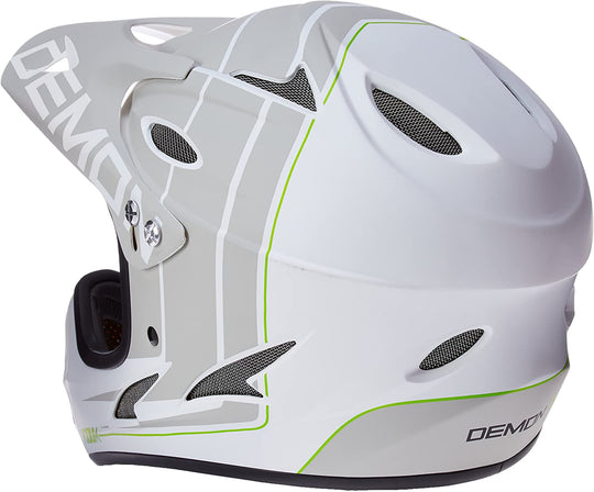 Demon Podium Full Face Bicycle Helmet- White/Grey