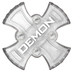Clear Cross Stomp Pad with a white "DEMON" logo