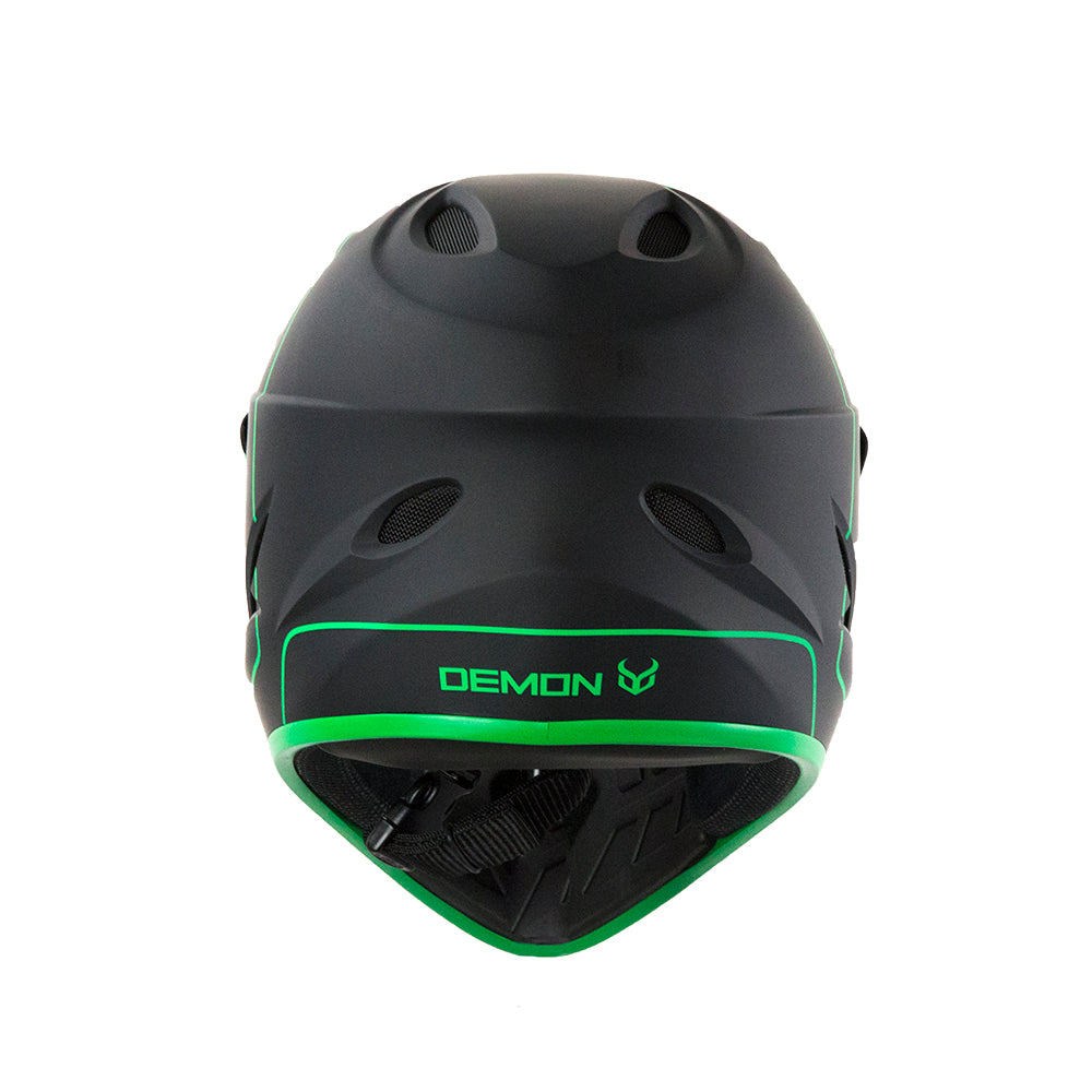 Demon Podium Full Face Bicycle Helmet- Black/Green – Demon United