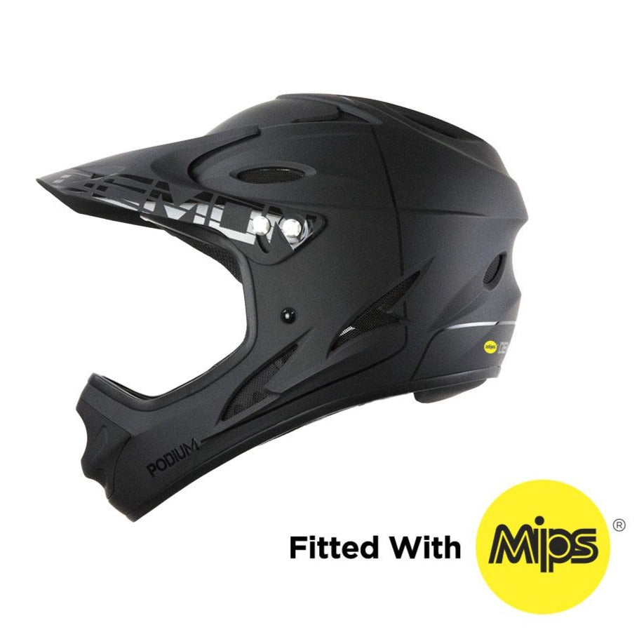 bike helmets bermuda Full-Face Mountain Helmet for Adult MTB & BMX Black / L removable visor and ventilation for MTB and BMX cycling Demon Podium MIPS Bike Helmet