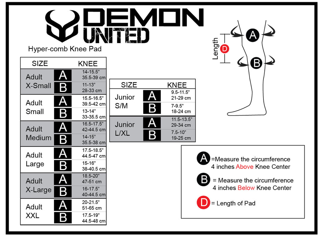 Demon Hyper-Comb Knee Pad **CLOSEOUT/FINAL SALE**