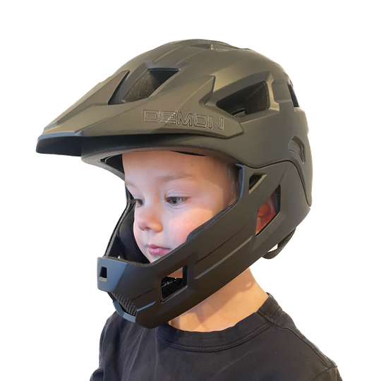 Demon United Kids FR Link Bicycle Helmet Fullface with Removable Chin Guard