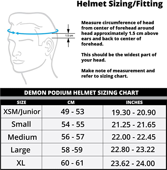 Demon Podium Full Face Bicycle Helmet- Black/Red