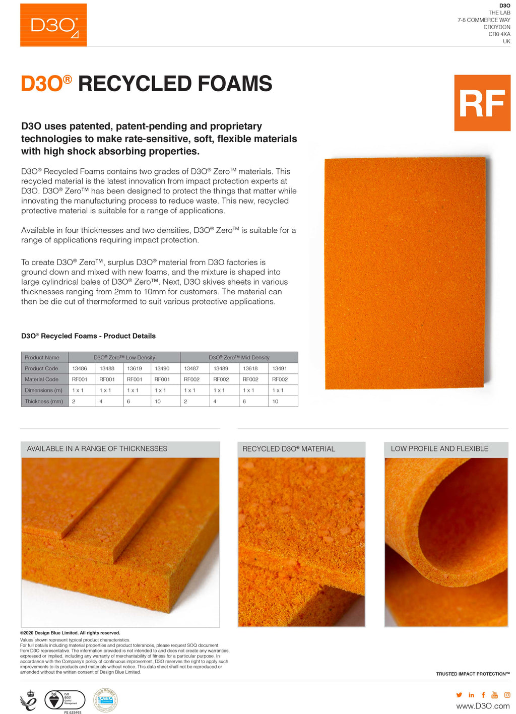 Demon Zero RF D3O® Unisex Ski & Snowboard Shorts