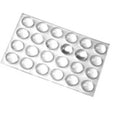A clear traction dot pad used for snowboard grip enhancement