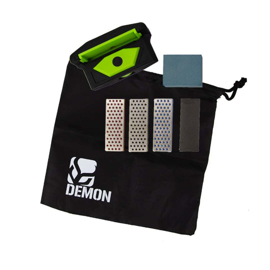 Demon Elite X Ski and Snowboard Edge Tuner Care Kit- Includes Side Edge Multi-Tool, 3 Diamond Stones, Steel File and Gummy Stone