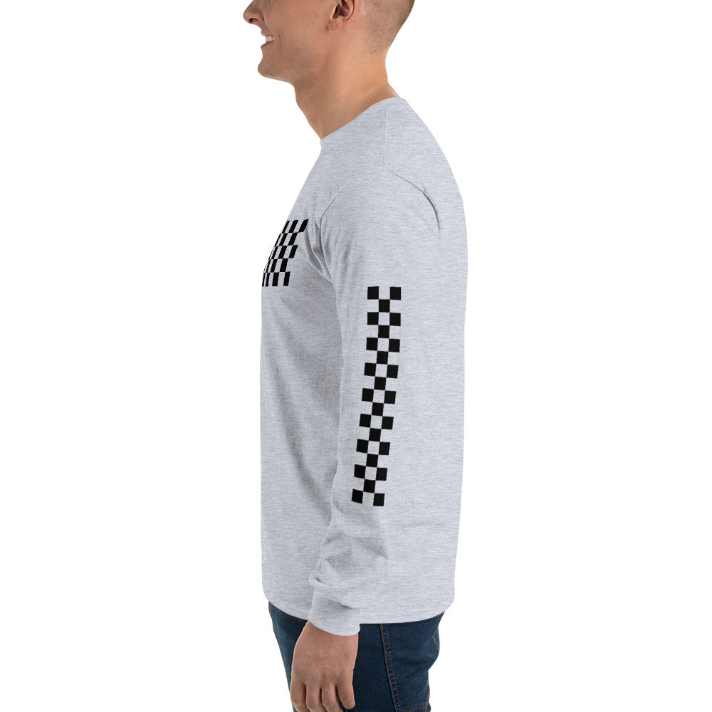 Demon Checkered Men’s Long Sleeve Shirt
