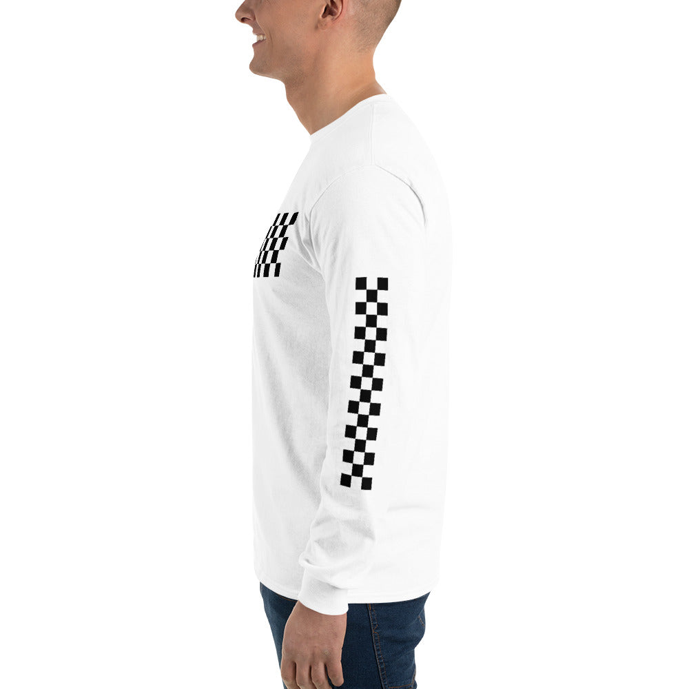 Demon Checkered Men’s Long Sleeve Shirt