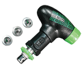 A black and green Demon Screw Driver Tool with binding hardware accessories.